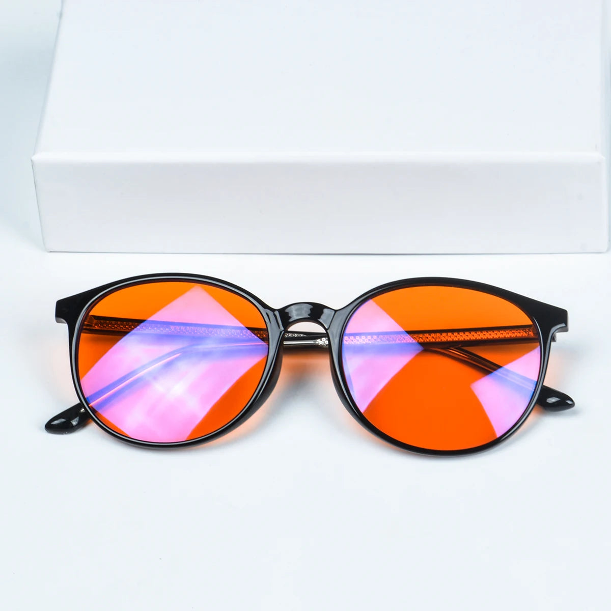 Red Blue Light Blocking Glasses – TR90 Orange Lenses