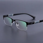 Half Frame Blue Light Glasses – Transparent & Comfortable