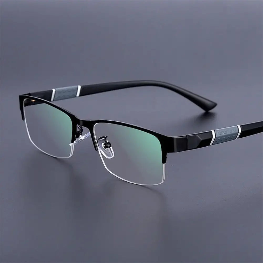 Half Frame Blue Light Glasses – Transparent & Comfortable