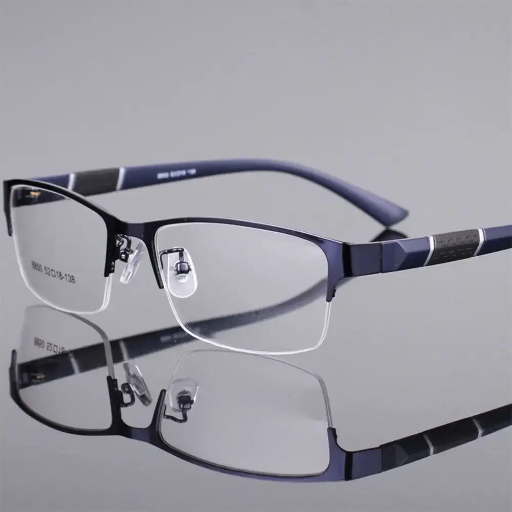 Half Frame Blue Light Glasses – Transparent & Comfortable