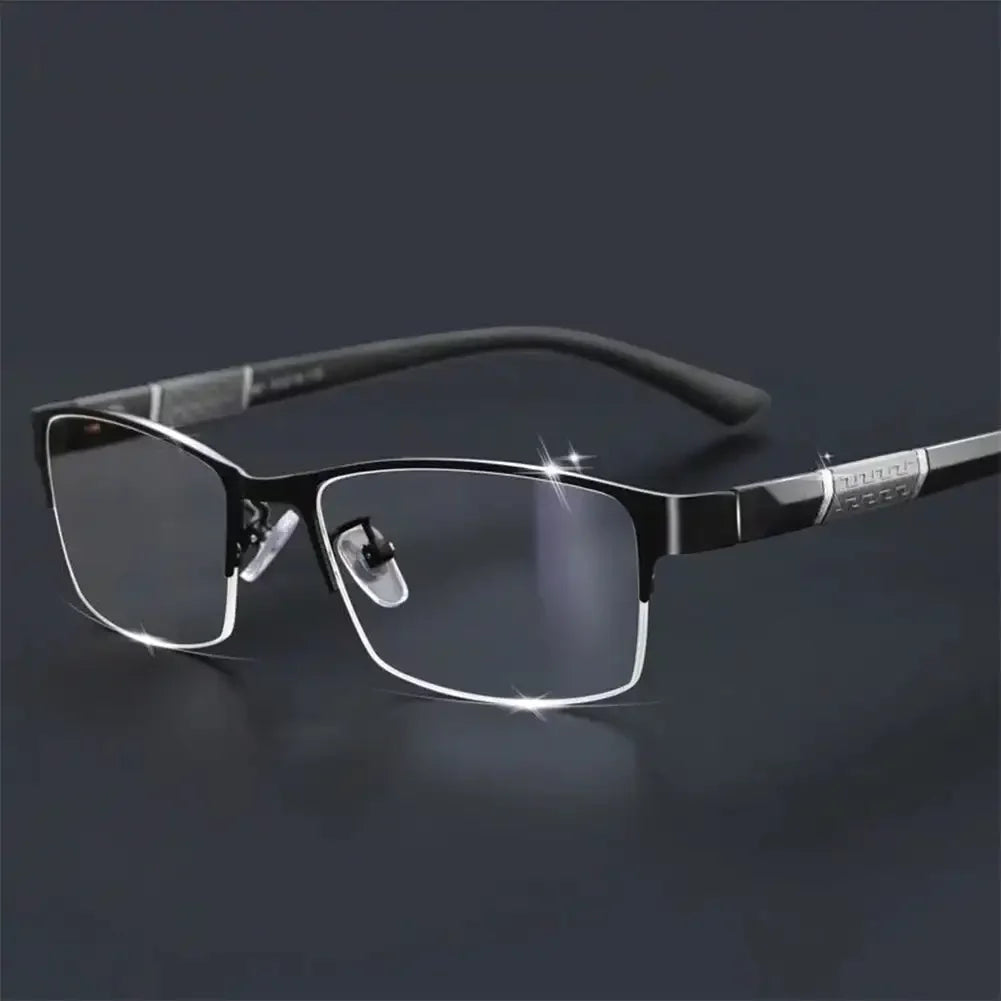 Half Frame Blue Light Glasses – Transparent & Comfortable