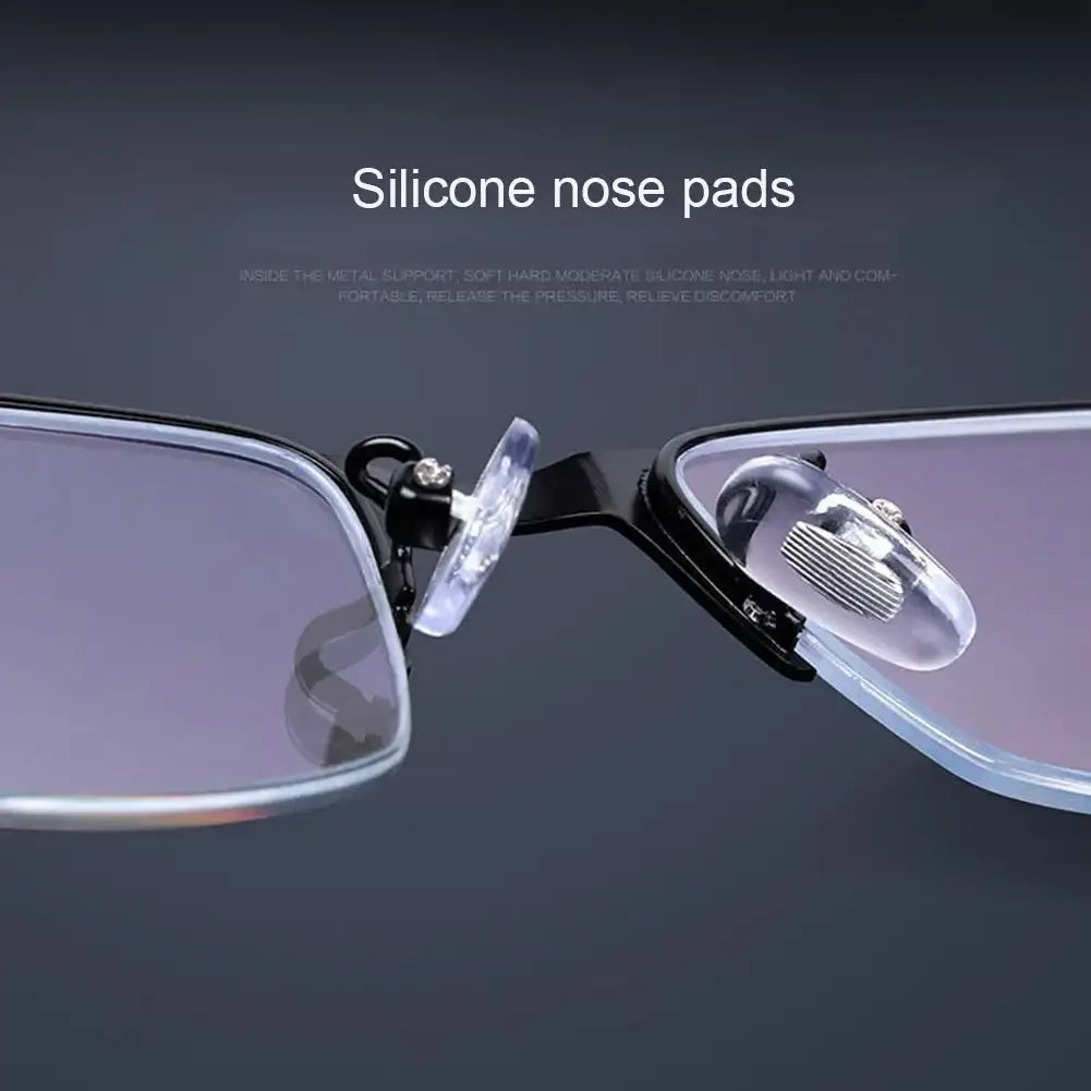 Half Frame Blue Light Glasses – Transparent & Comfortable