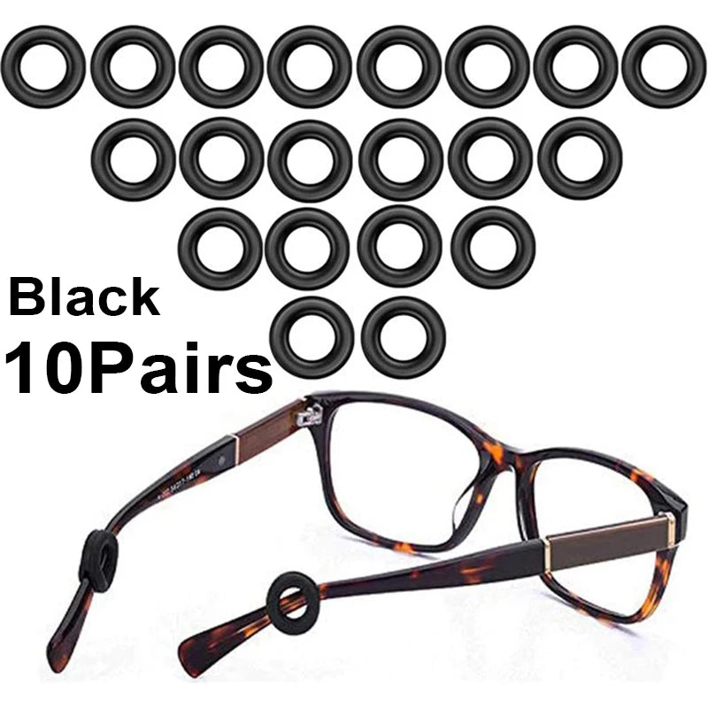 20pcs Anti-Slip Silicone Ear Grip Glasses Holder