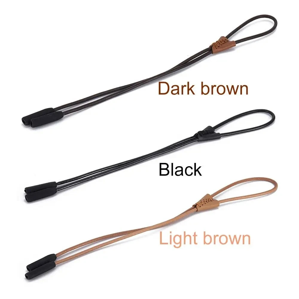 Adjustable Leather Glasses Lanyard