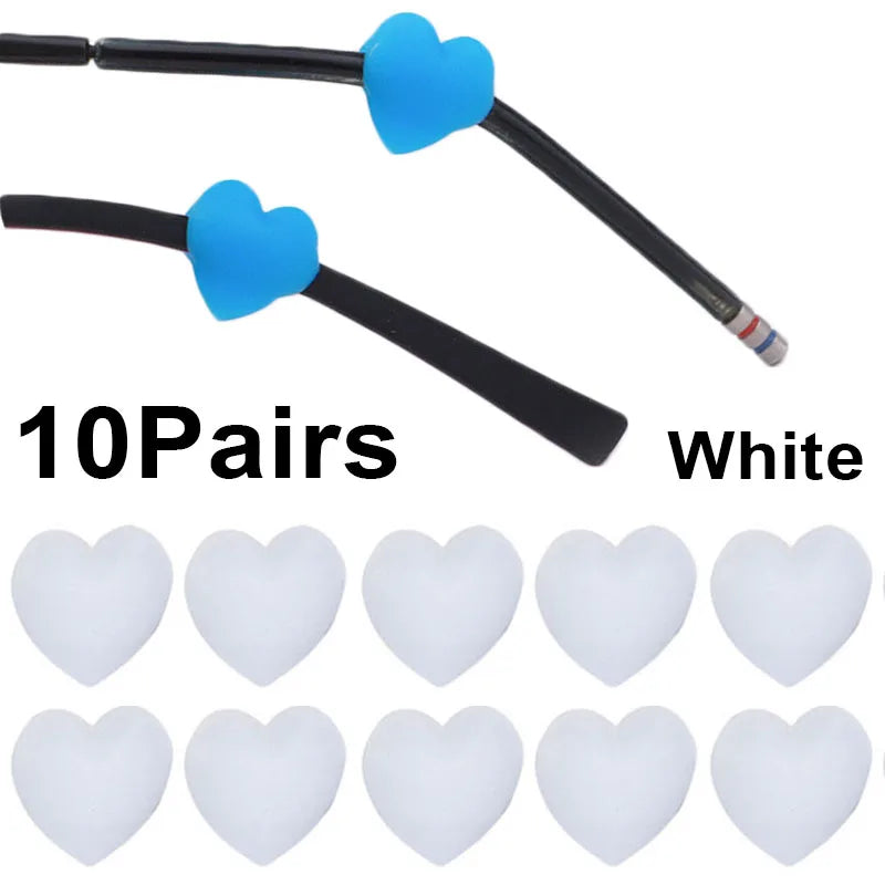 20pcs Anti-Slip Silicone Ear Grip Glasses Holder