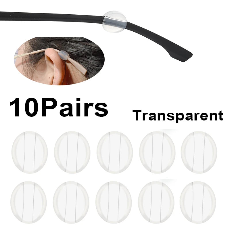 20pcs Anti-Slip Silicone Ear Grip Glasses Holder