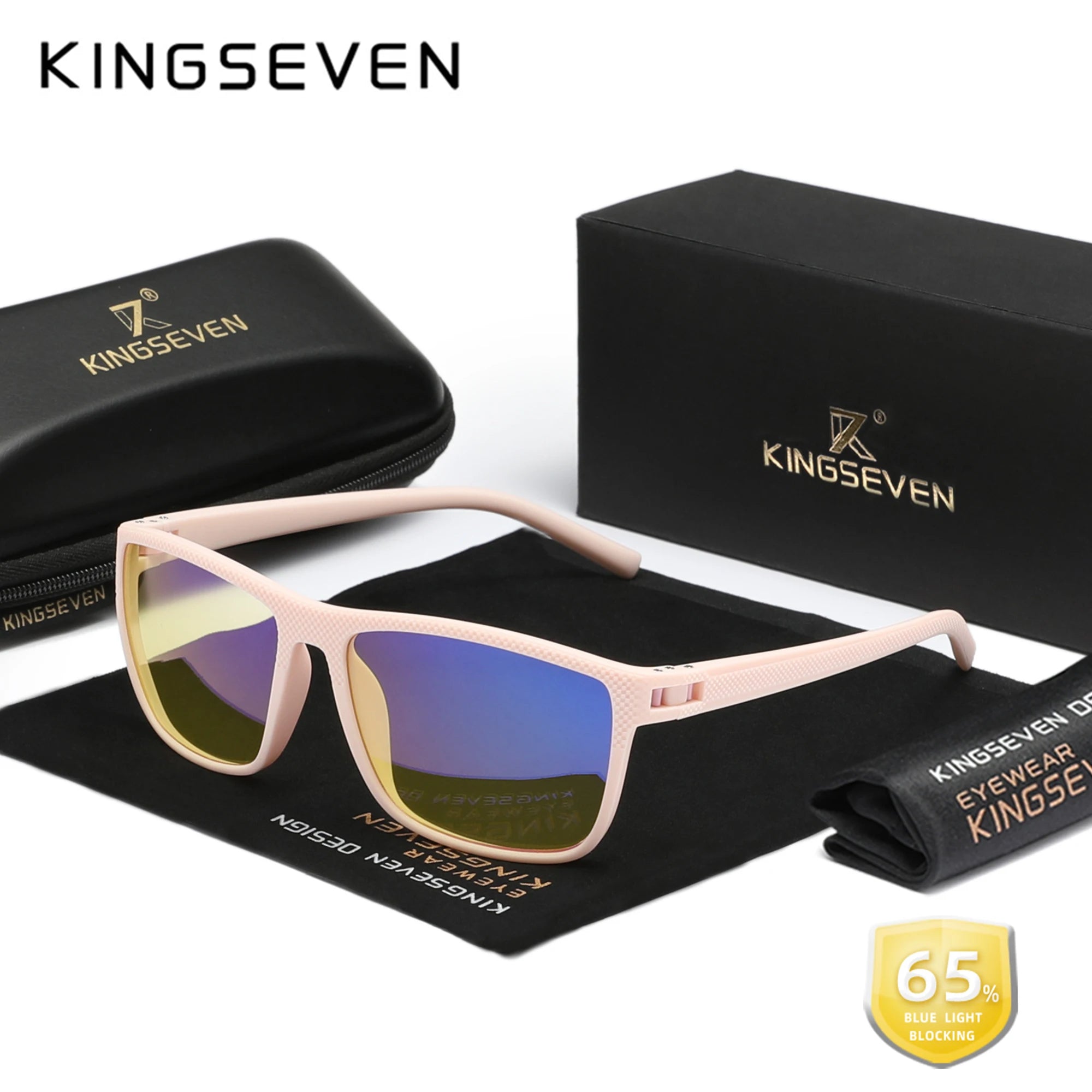 KINGSEVEN Anti-Blue Light Glasses – Transparent Lens Eyewear
