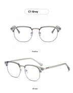 Photochromic Blue Light Semi-Rimless Glasses