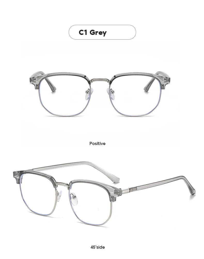 Photochromic Blue Light Semi-Rimless Glasses