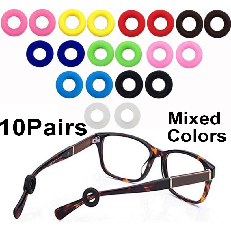 20pcs Anti-Slip Silicone Ear Grip Glasses Holder