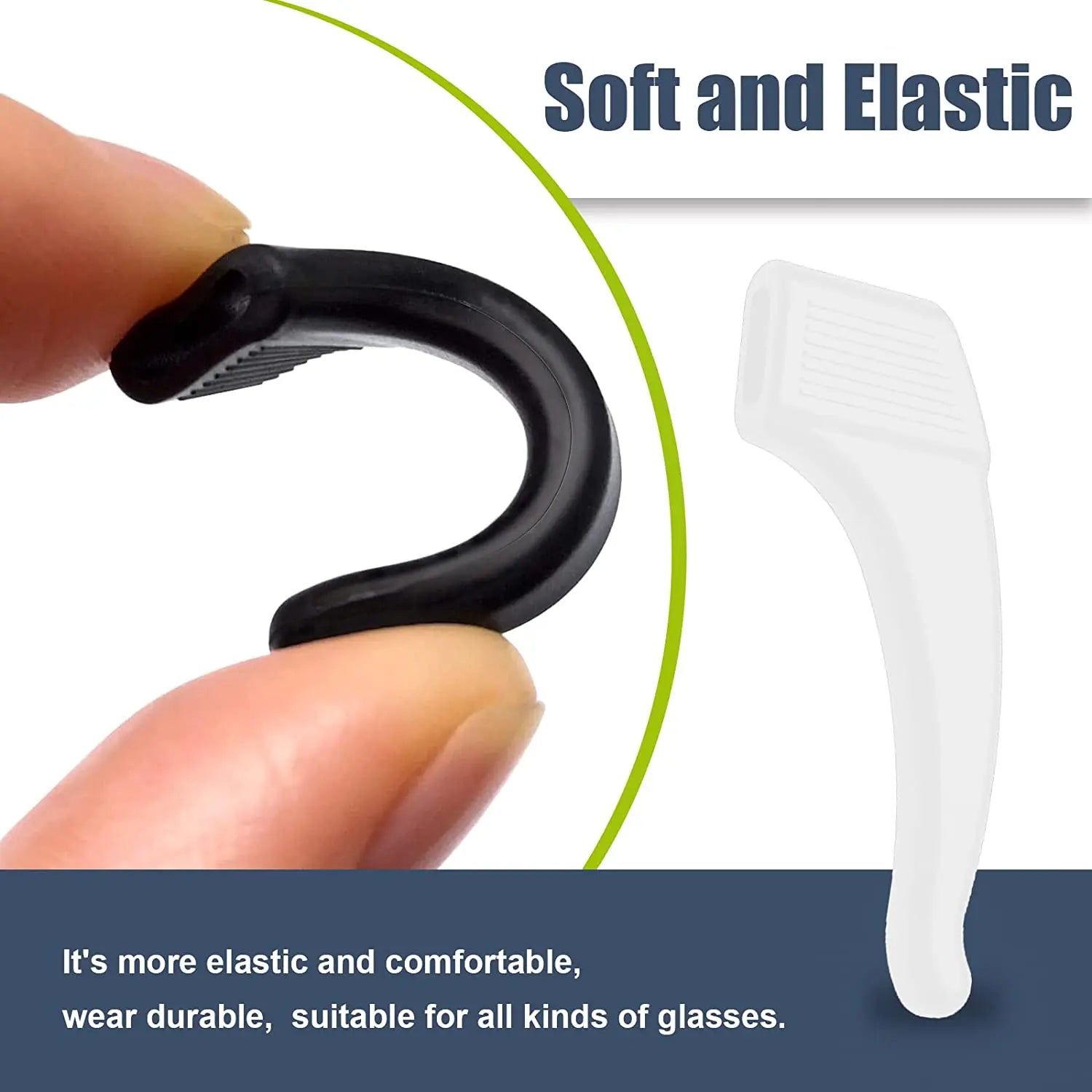 20pcs Anti-Slip Silicone Ear Grip Glasses Holder