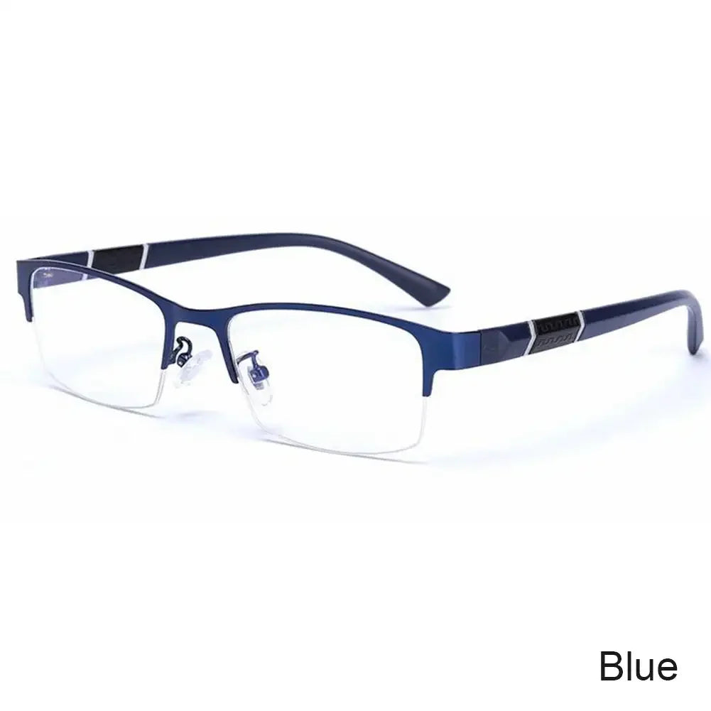 Half Frame Blue Light Glasses – Transparent & Comfortable