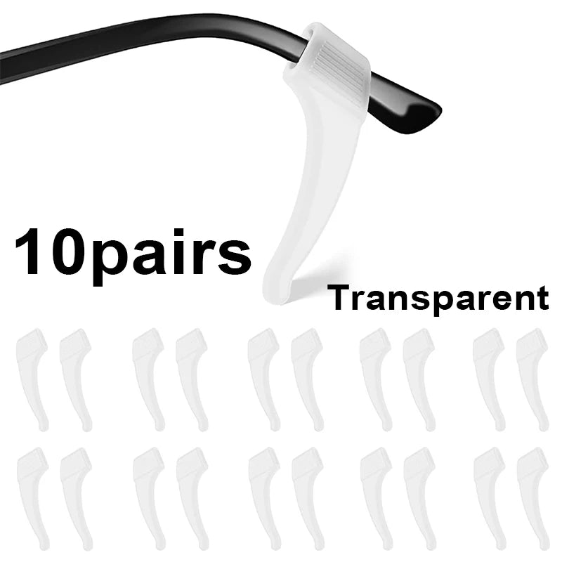 20pcs Anti-Slip Silicone Ear Grip Glasses Holder