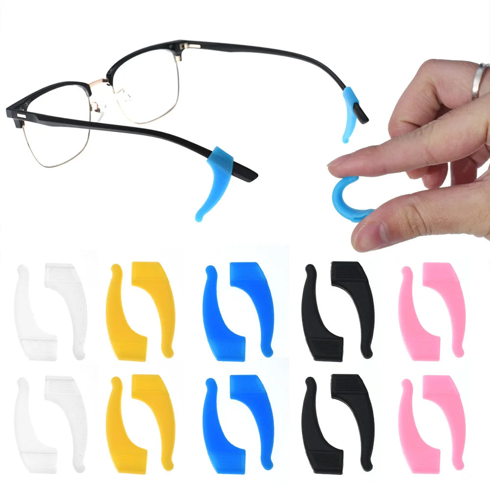 20pcs Anti-Slip Silicone Ear Grip Glasses Holder