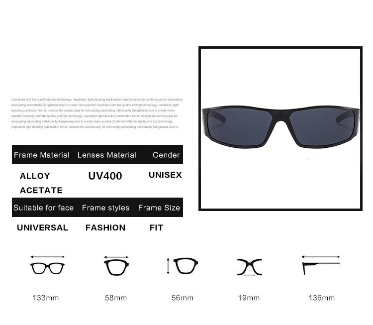 MAGNUM Polarized Square Sunglasses