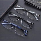 Half Frame Blue Light Glasses – Transparent & Comfortable