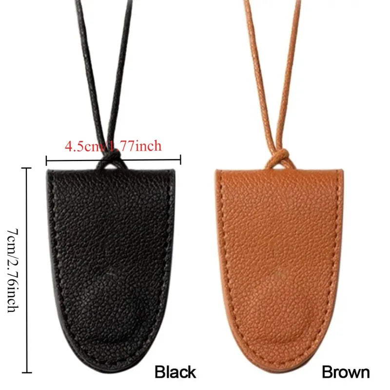 PU Leather Glasses Lanyard with Storage Pouch
