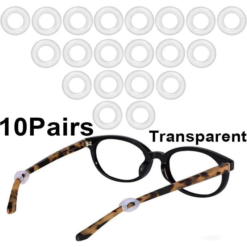 20pcs Anti-Slip Silicone Ear Grip Glasses Holder