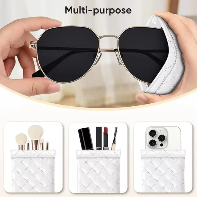 Portable PU Leather Sunglasses Pouch