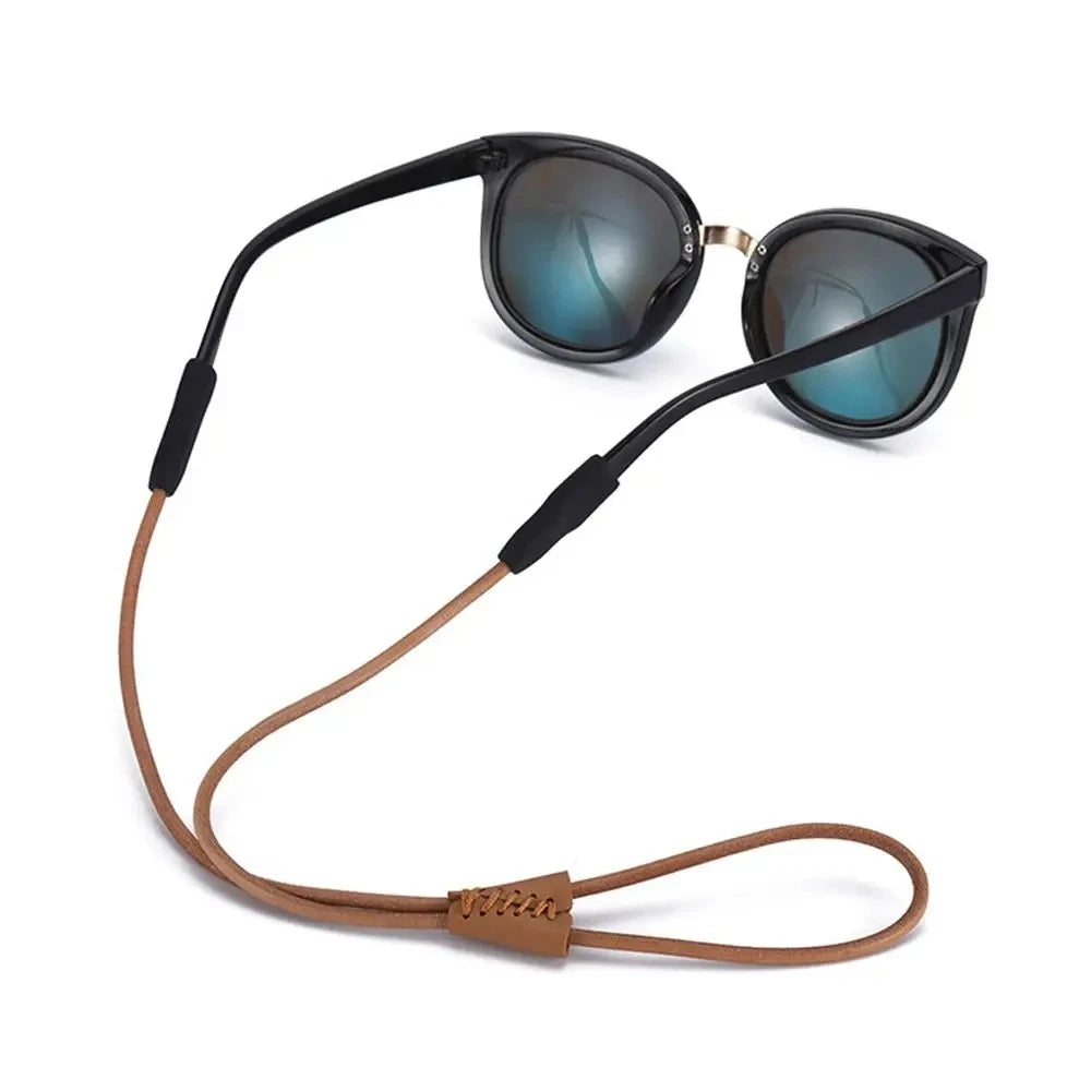 Adjustable Leather Glasses Lanyard