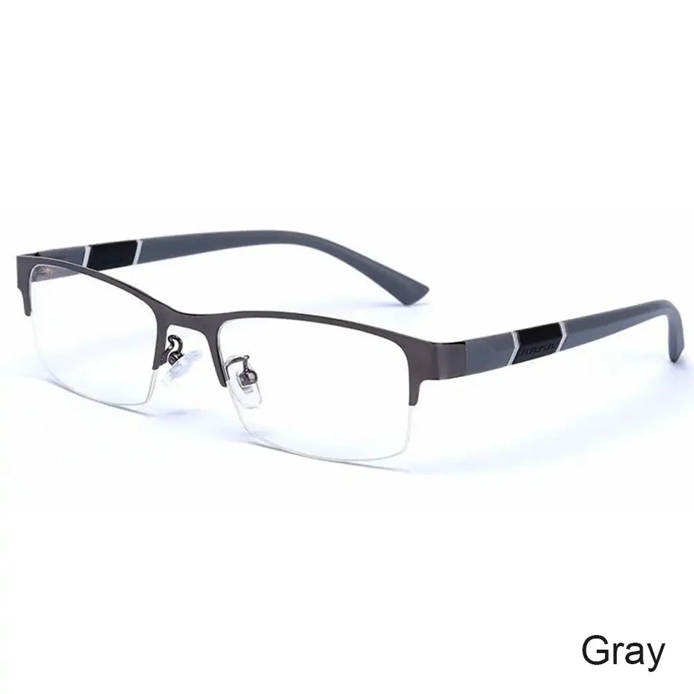 Half Frame Blue Light Glasses – Transparent & Comfortable