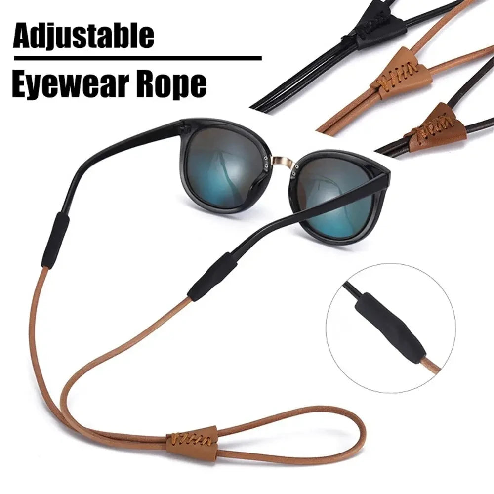 Adjustable Leather Glasses Lanyard