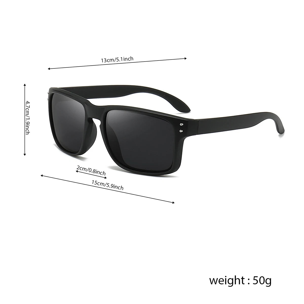 Polarized Rectangle Sunglasses – UV400 Day & Night