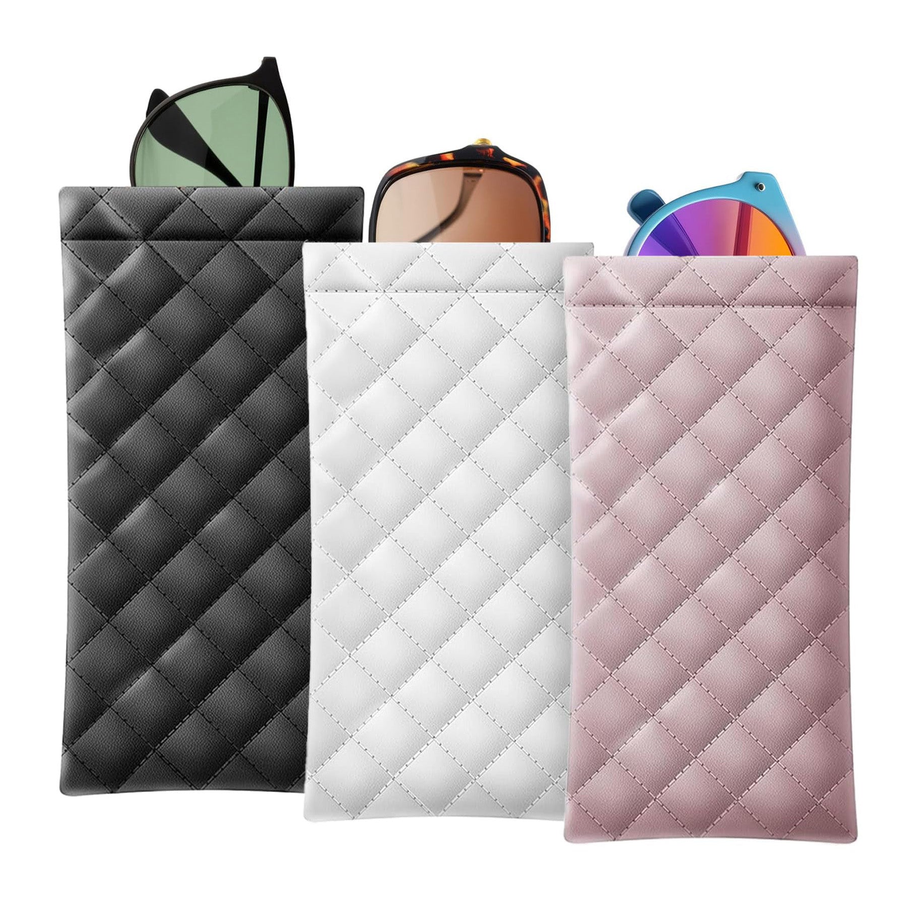 Portable PU Leather Sunglasses Pouch